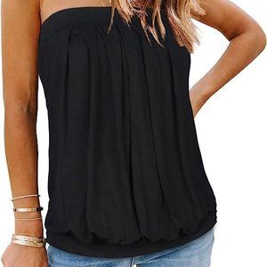 3 pack Bandeau Strapless Blouse Off the Shoulder Tunic